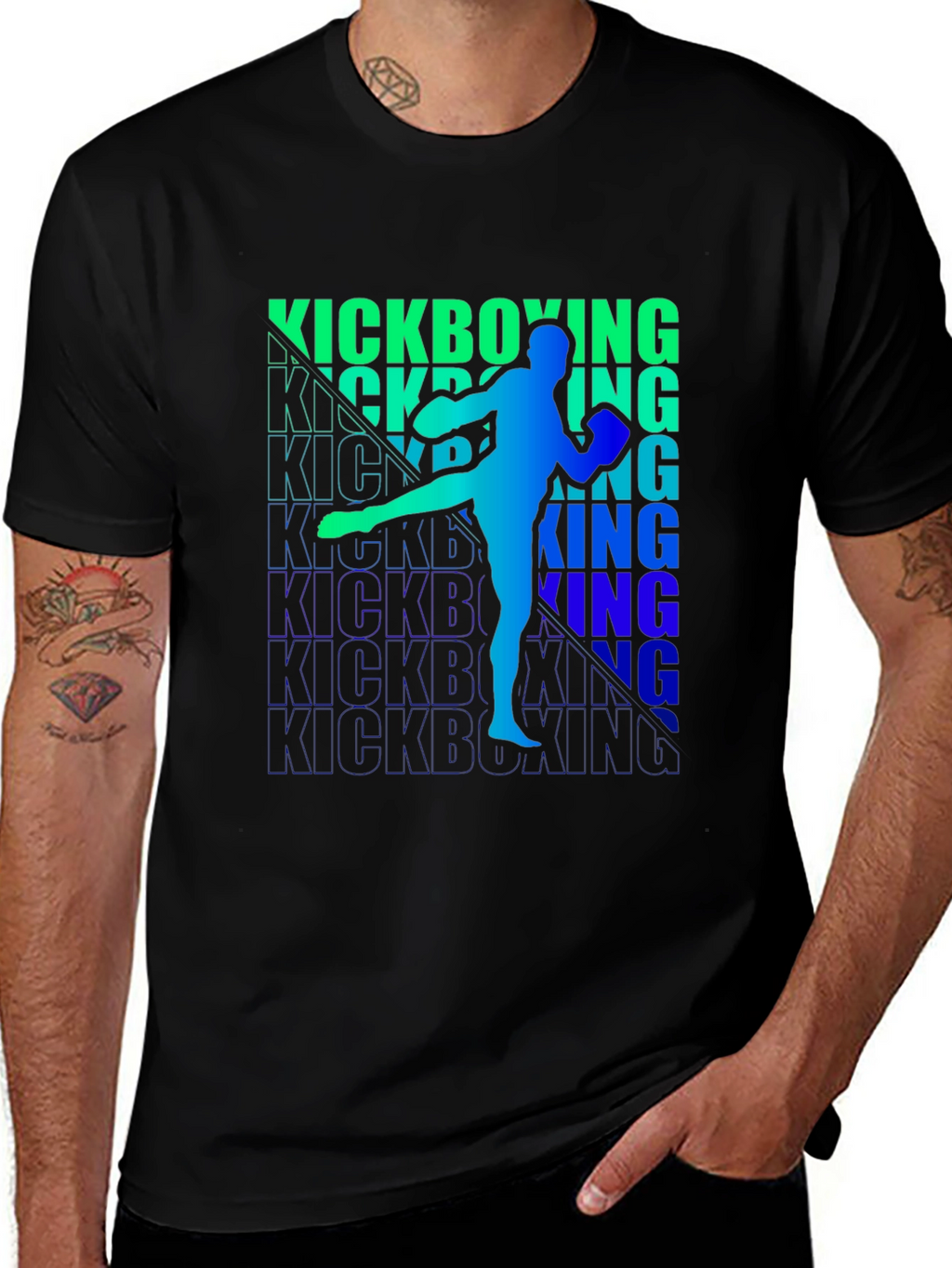 Kickboxing Graphic Print Tee
