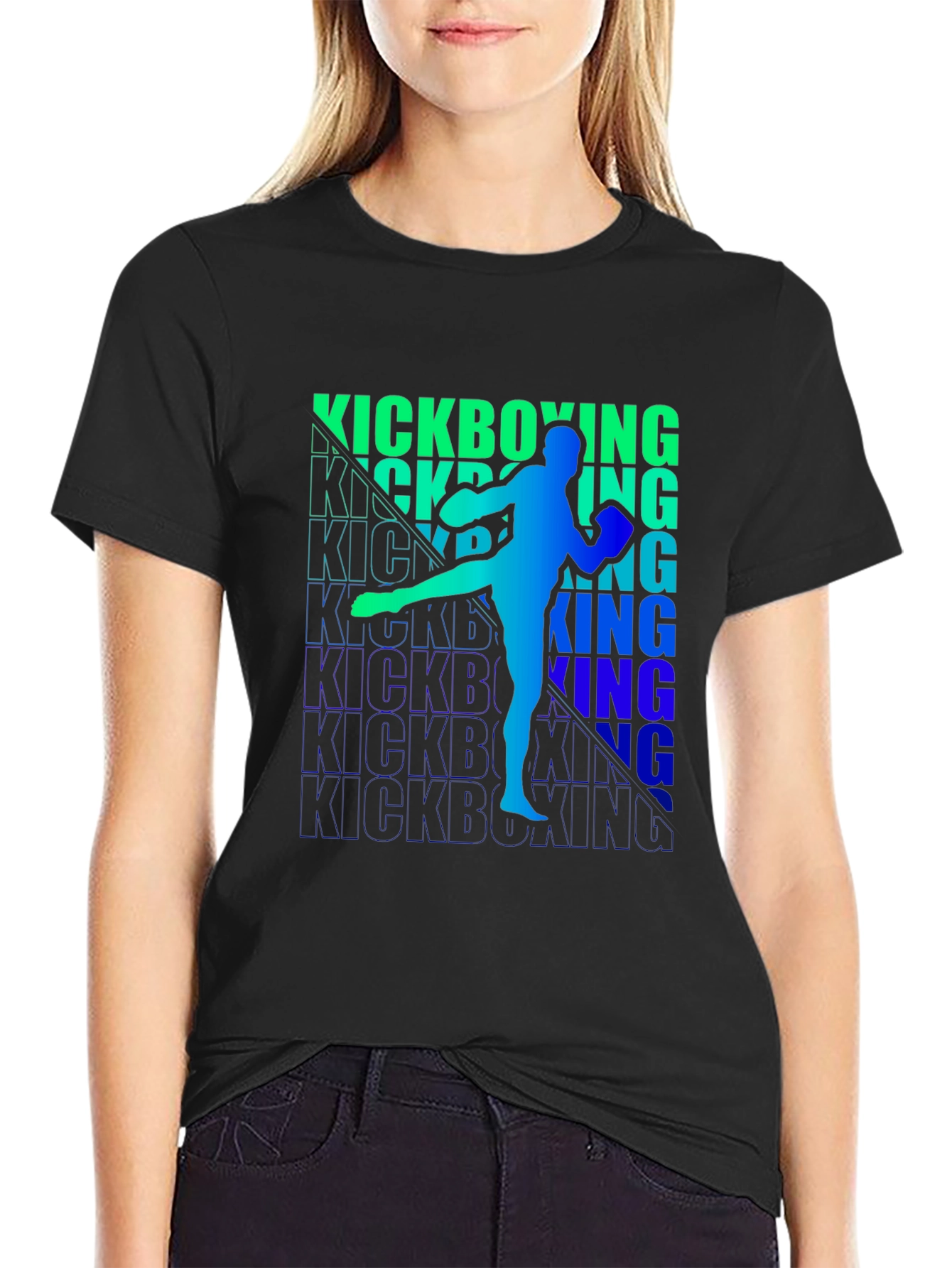 Kickboxing Graphic Print Tee