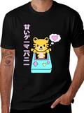 Kawaii Game Tiger Black T-Shirt