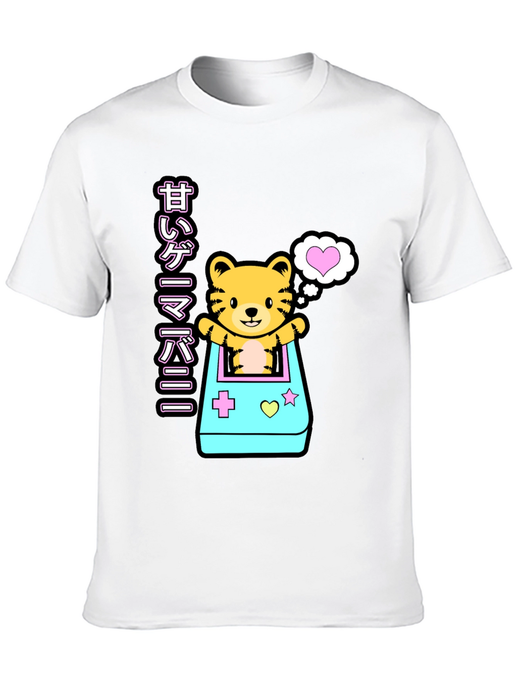 Kawaii Game Tiger Black T-Shirt