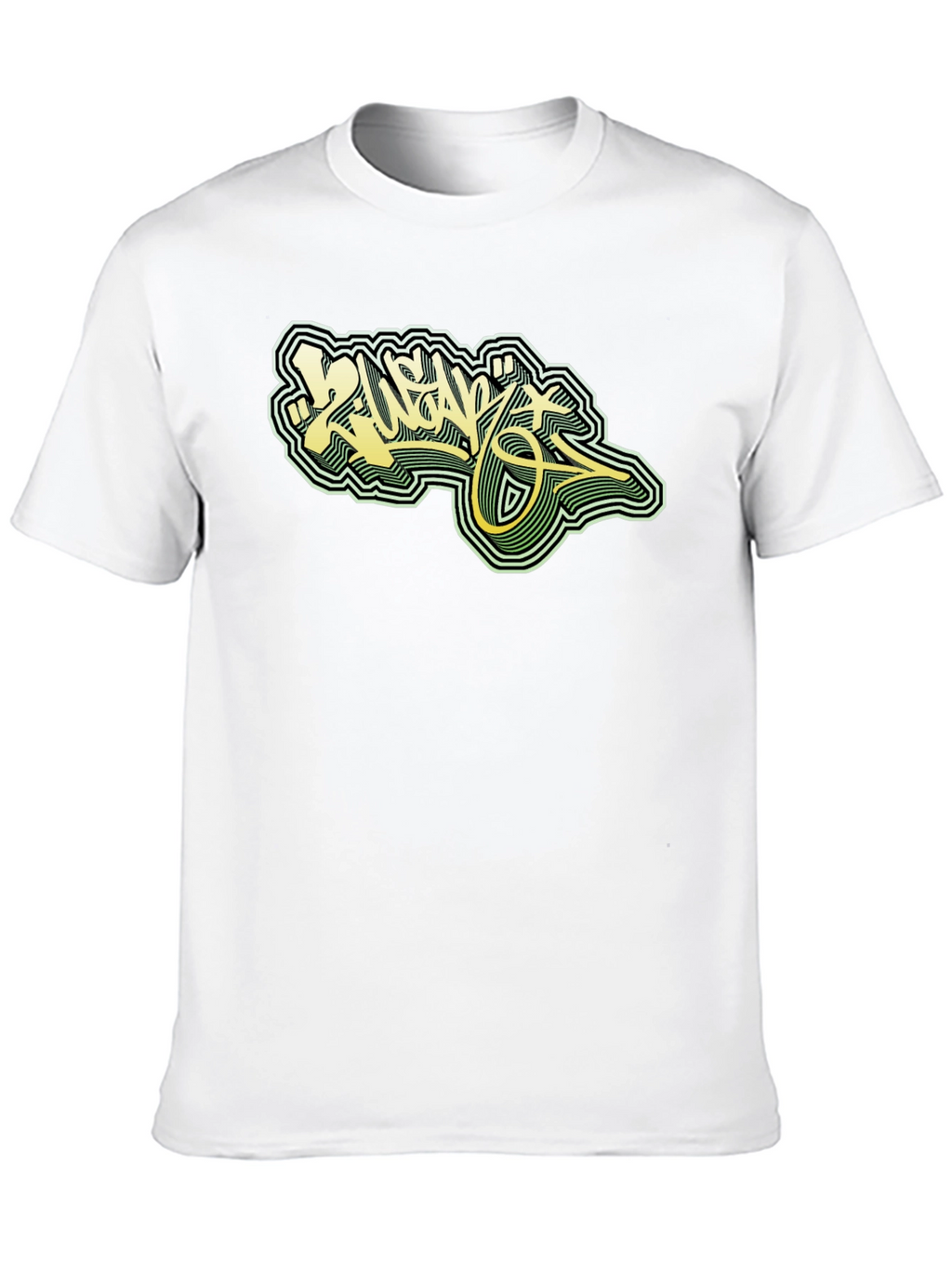 Cool Graphic Tee - Black T-Shirt with Graffiti Design