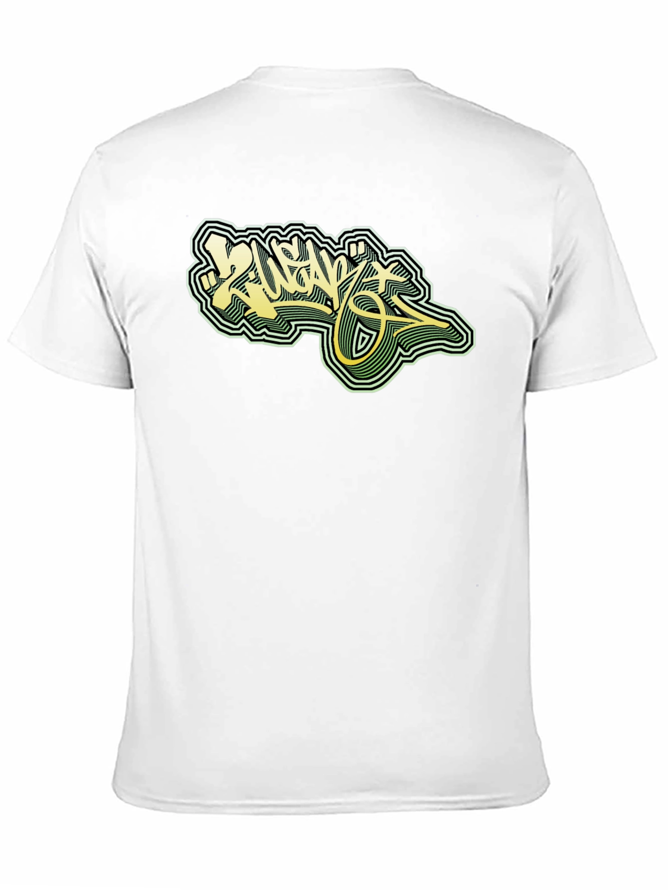 Cool Graphic Tee - Black T-Shirt with Graffiti Design