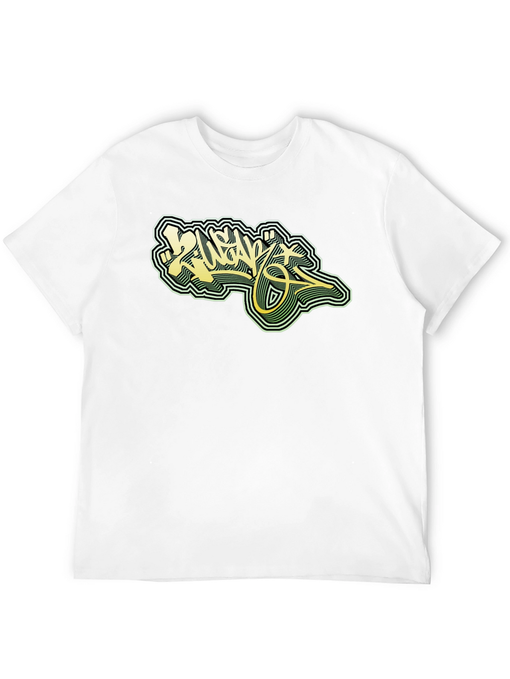 Cool Graphic Tee - Black T-Shirt with Graffiti Design