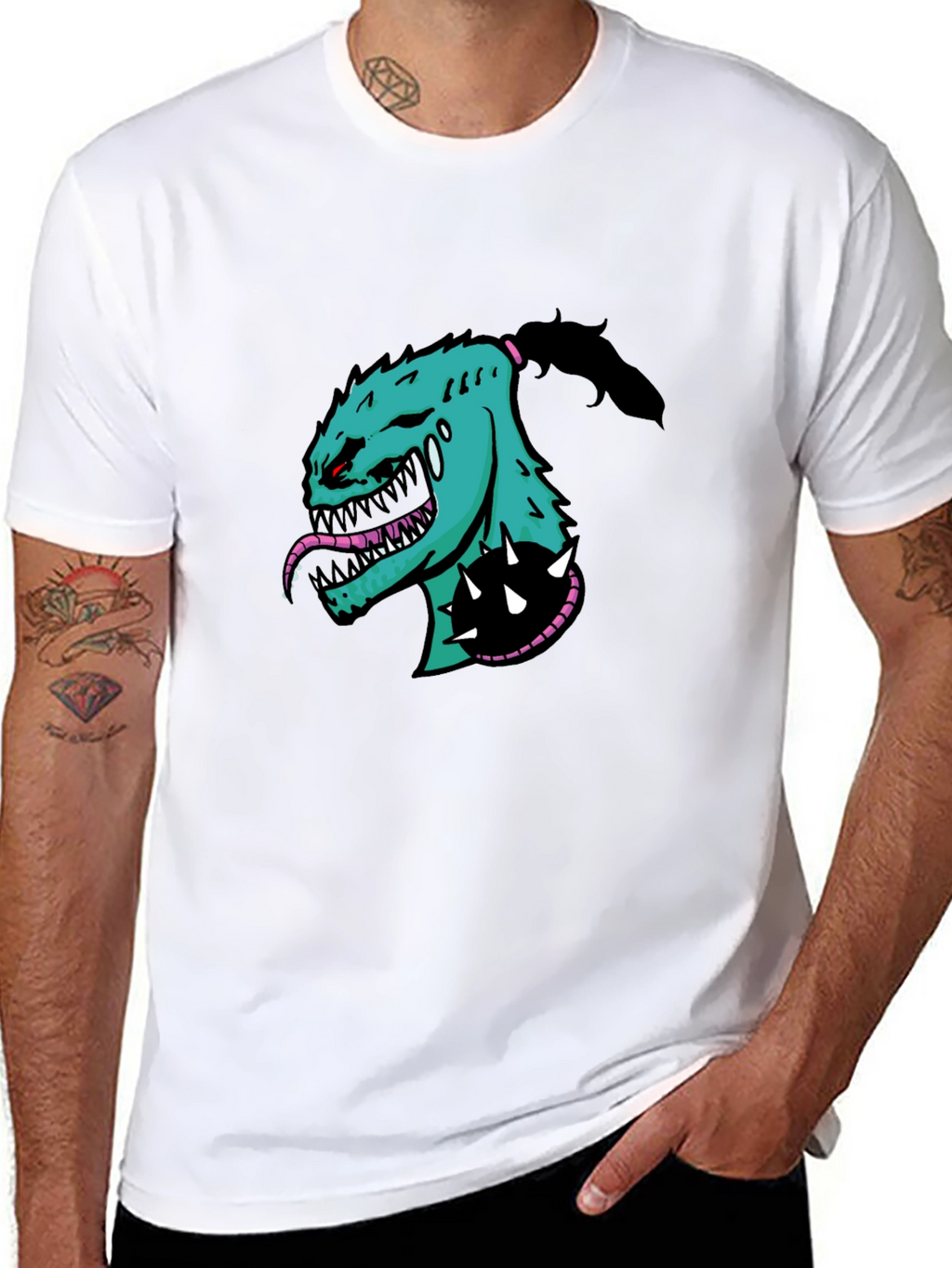 Monster Graphic T-Shirt - Bold Black Tee
