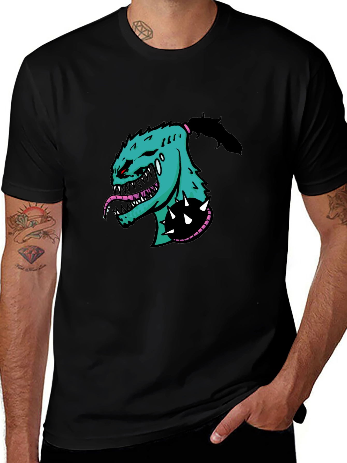 Monster Graphic T-Shirt - Bold Black Tee