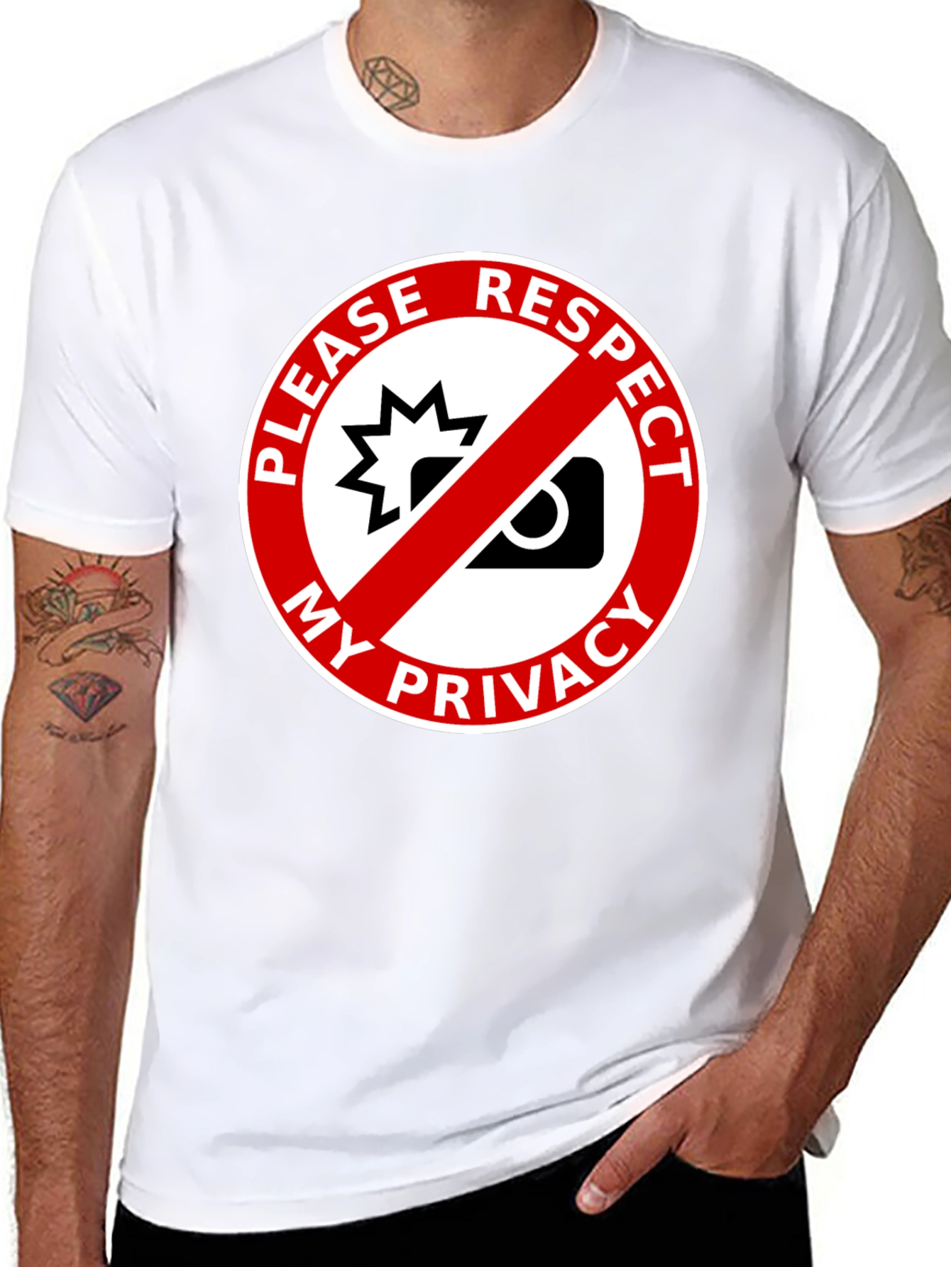 Respect My Privacy Graphic Tee - Anti-Paparazzi Shirt