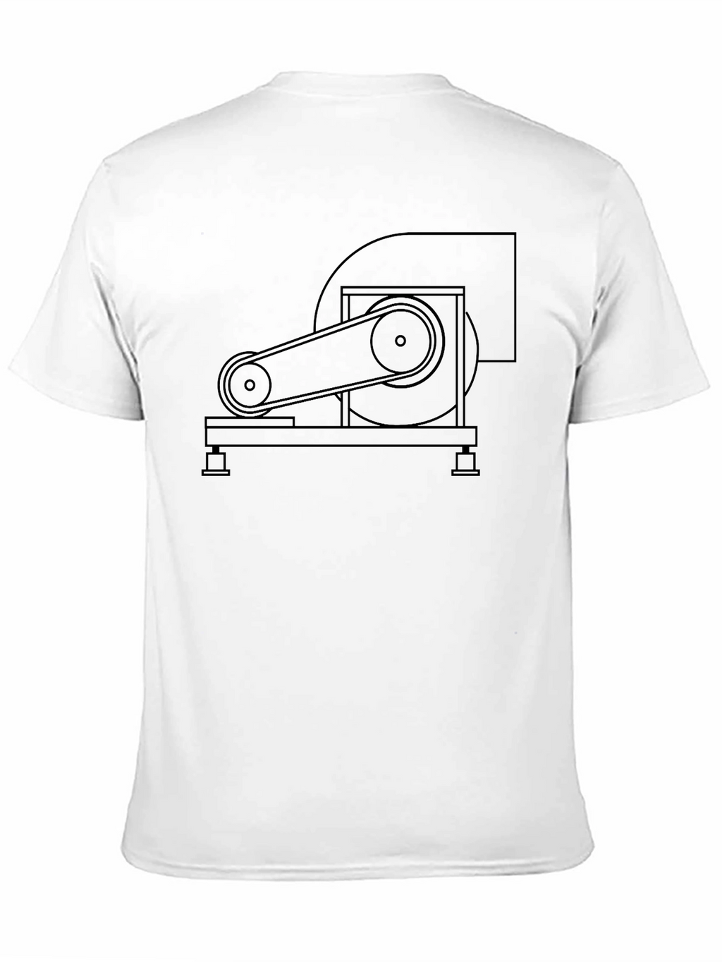 Industrial Fan Graphic Tee - Cool Mechanical Design