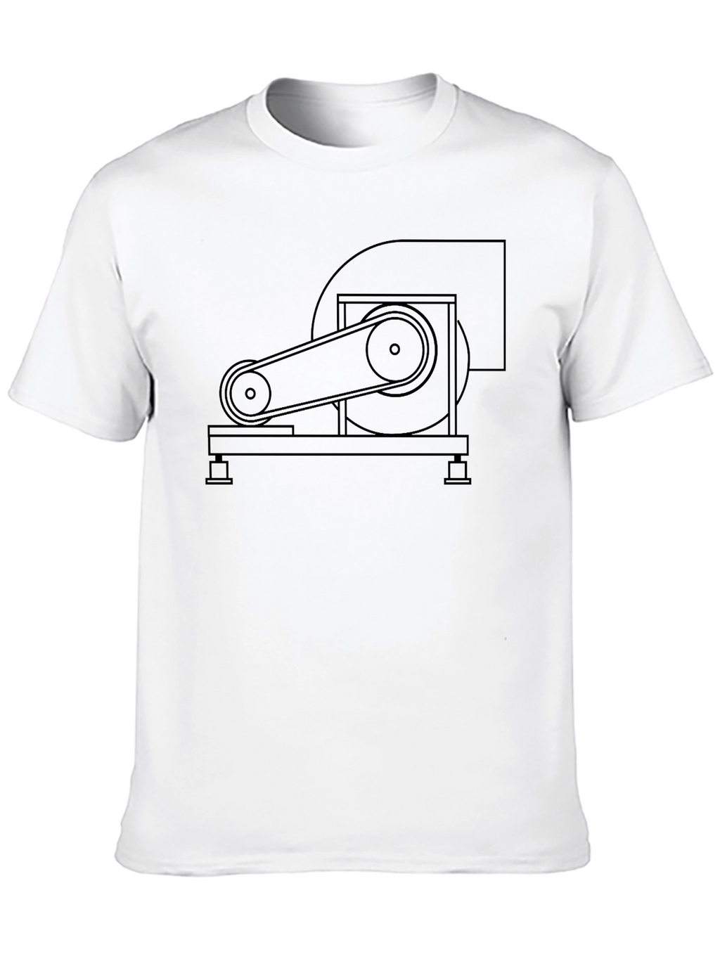 Industrial Fan Graphic Tee - Cool Mechanical Design
