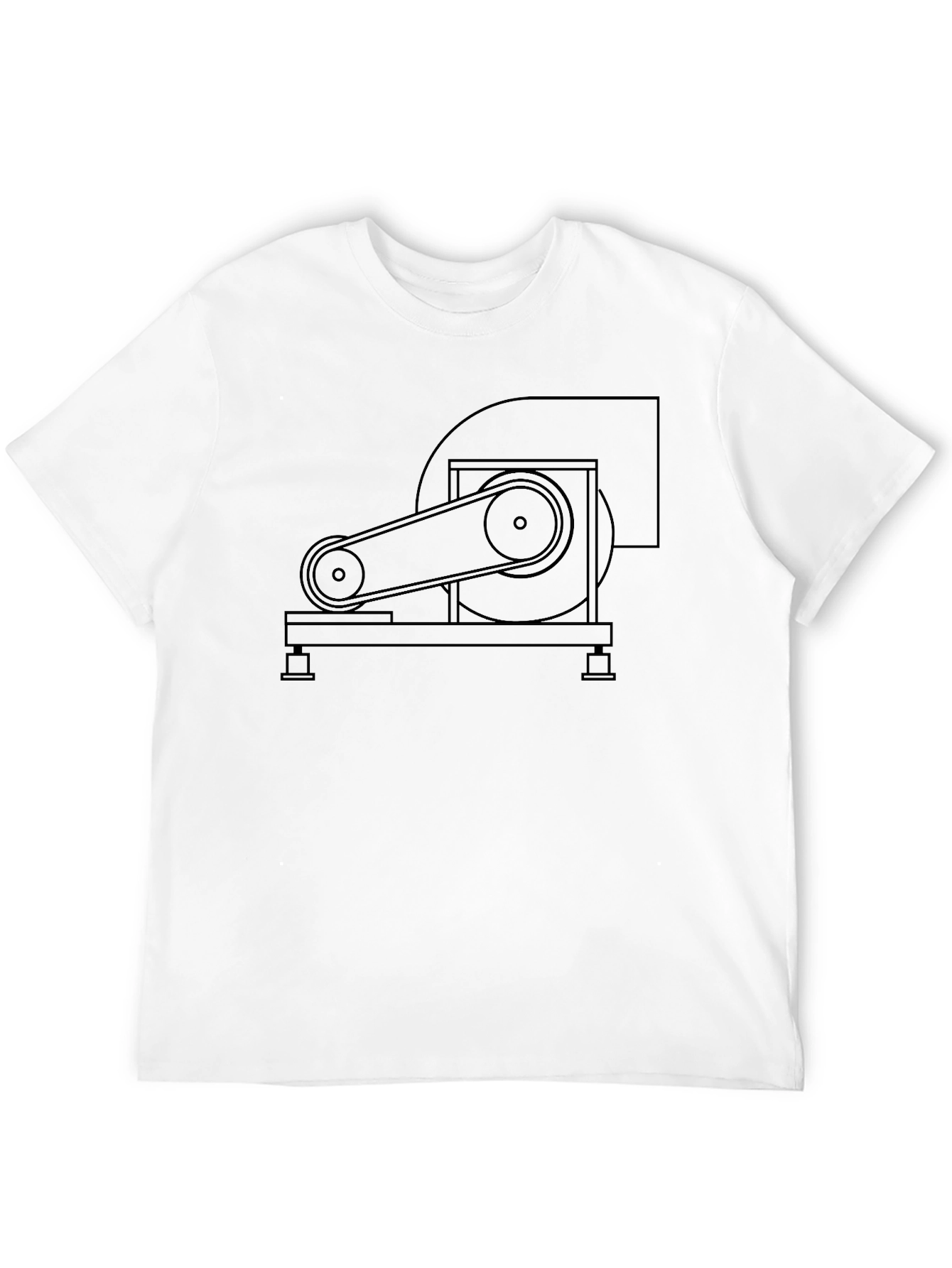 Industrial Fan Graphic Tee - Cool Mechanical Design