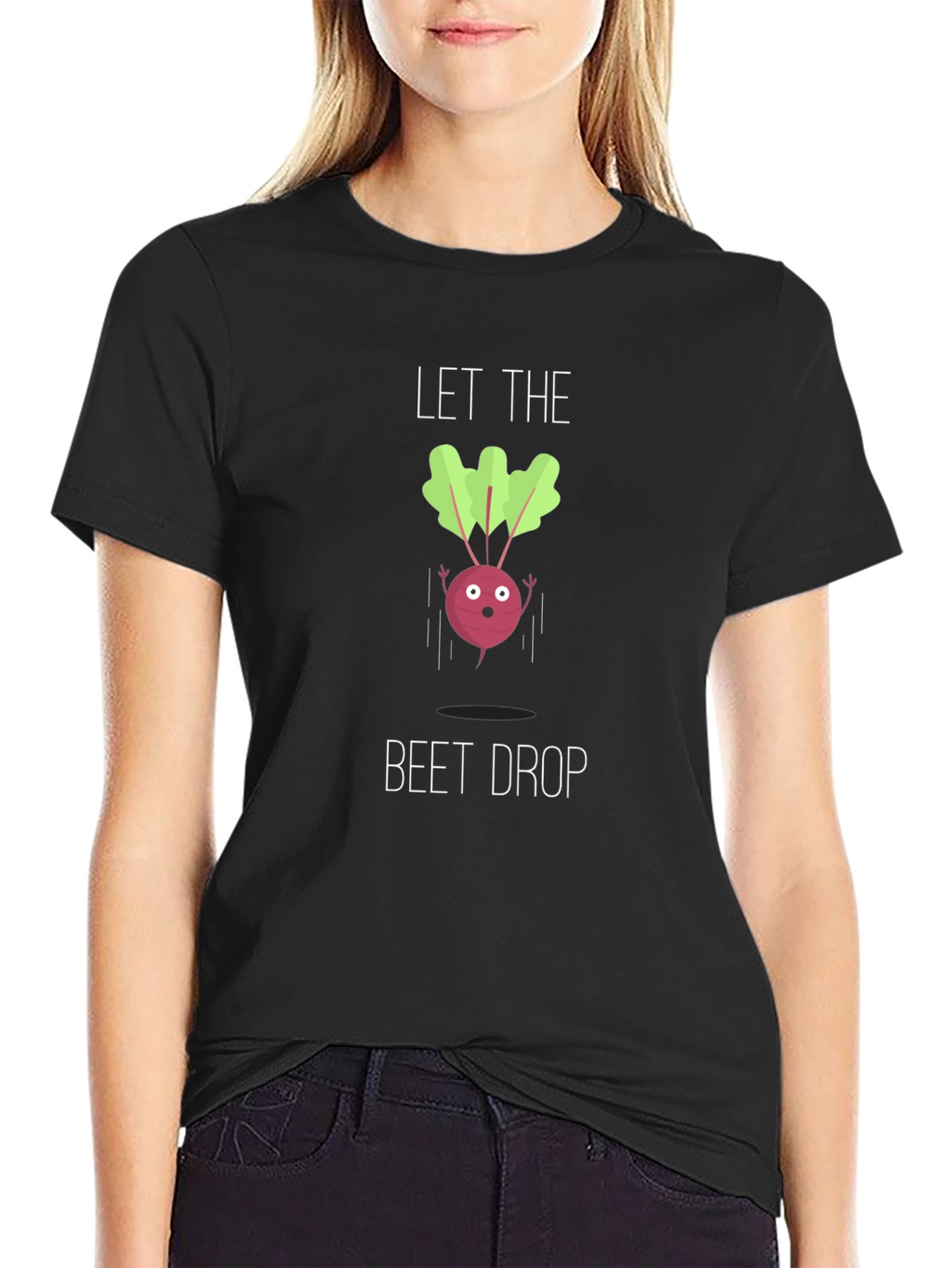 Let The Beet Drop Black Graphic Tee