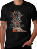 Blame It All On My Roots Black Graphic Tee