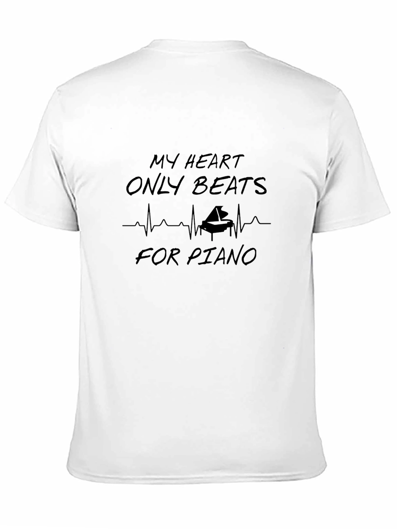Piano Heartbeat T-Shirt - Music Lover Tee