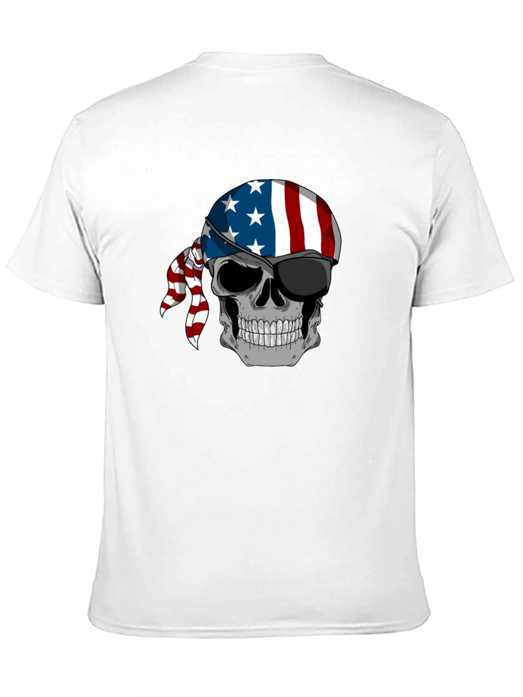 American Flag Skull Graphic T-Shirt