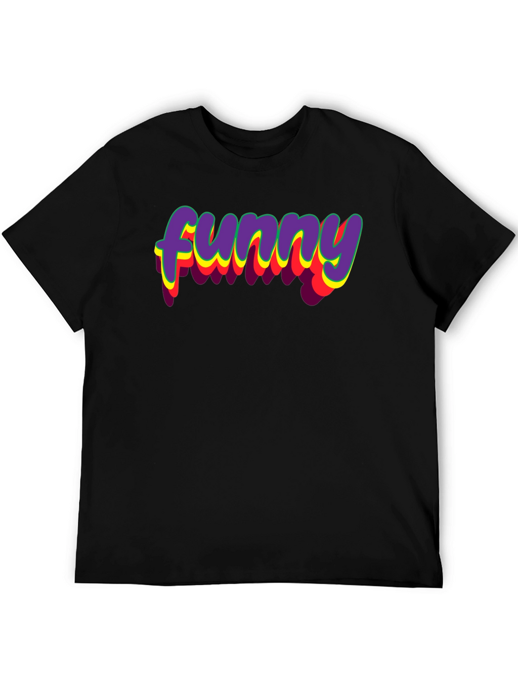 Retro Funny Graphic Tee - Classic Crew Neck T-Shirt