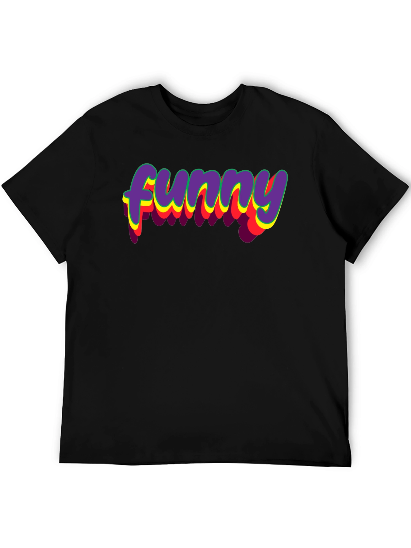 Retro Funny Graphic Tee - Classic Crew Neck T-Shirt