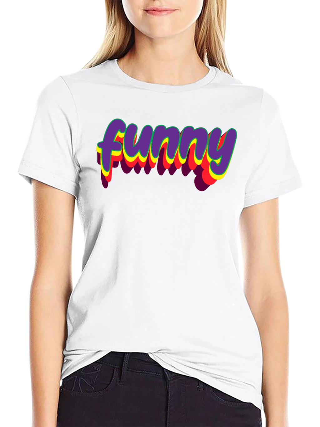 Retro Funny Graphic Tee - Classic Crew Neck T-Shirt