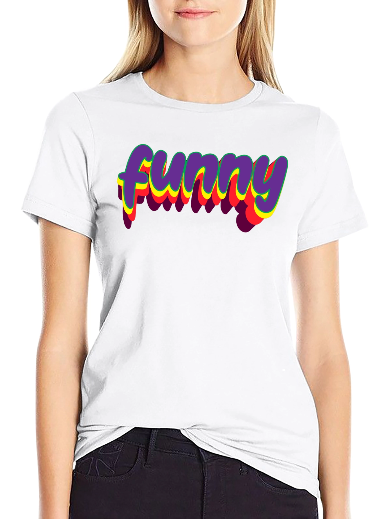 Retro Funny Graphic Tee - Classic Crew Neck T-Shirt