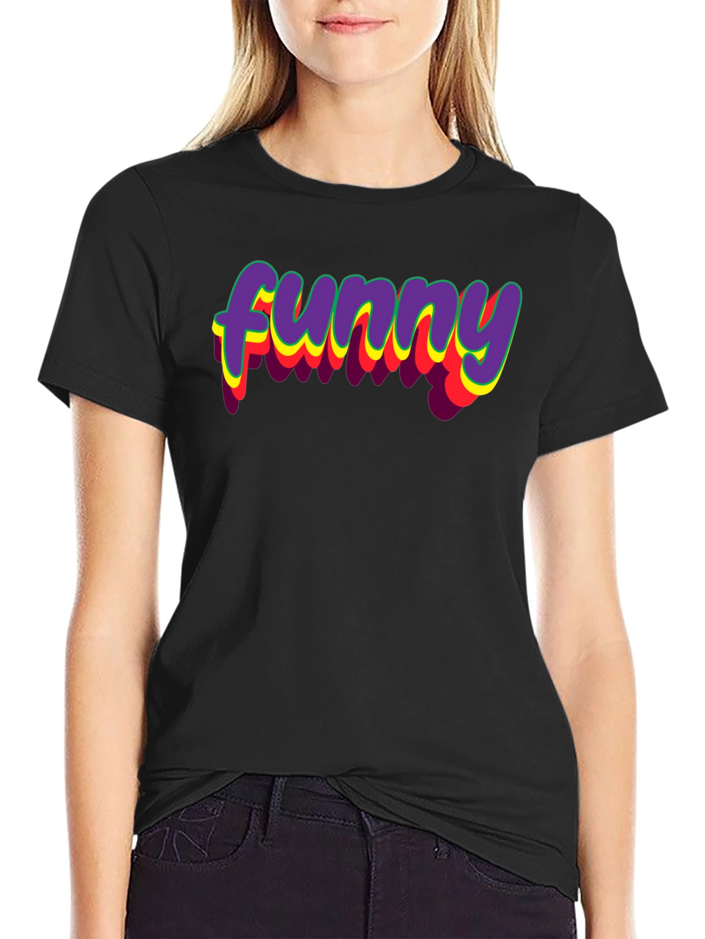 Retro Funny Graphic Tee - Classic Crew Neck T-Shirt