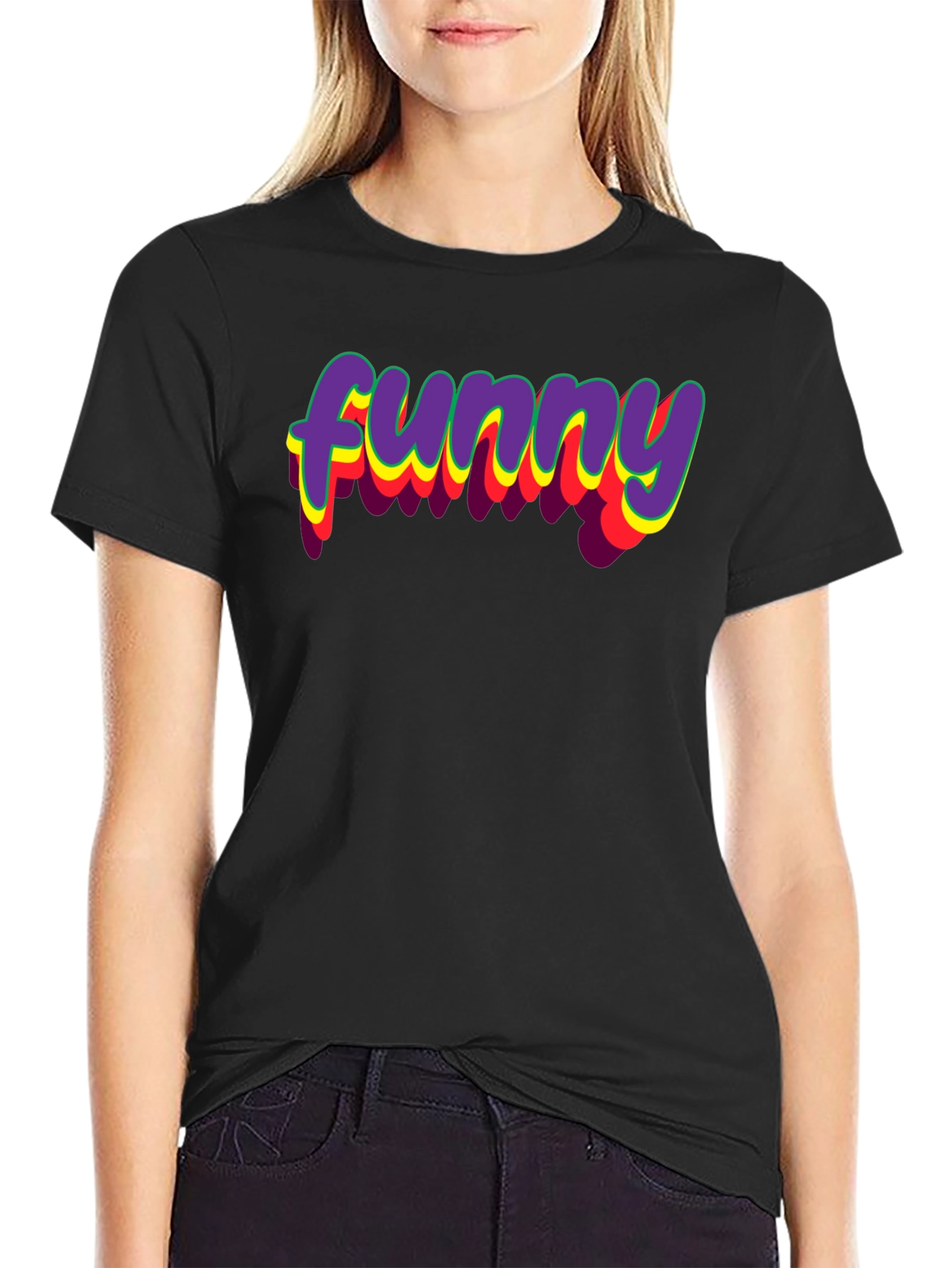 Retro Funny Graphic Tee - Classic Crew Neck T-Shirt