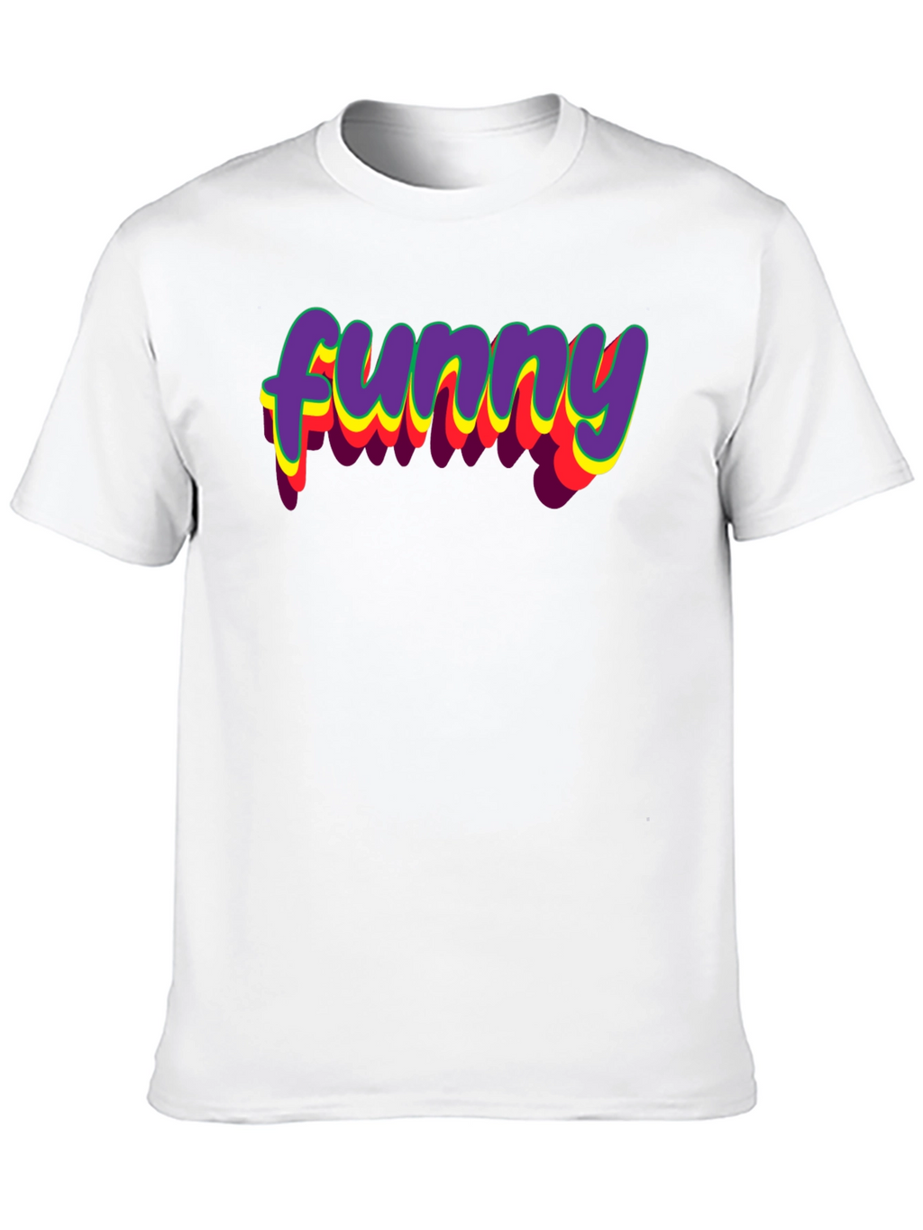 Retro Funny Graphic Tee - Classic Crew Neck T-Shirt