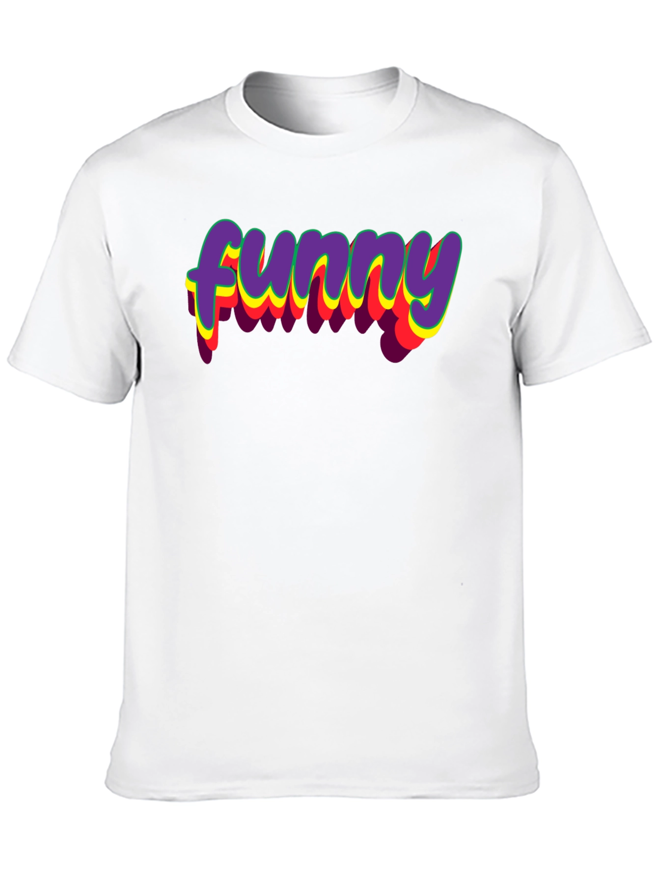 Retro Funny Graphic Tee - Classic Crew Neck T-Shirt