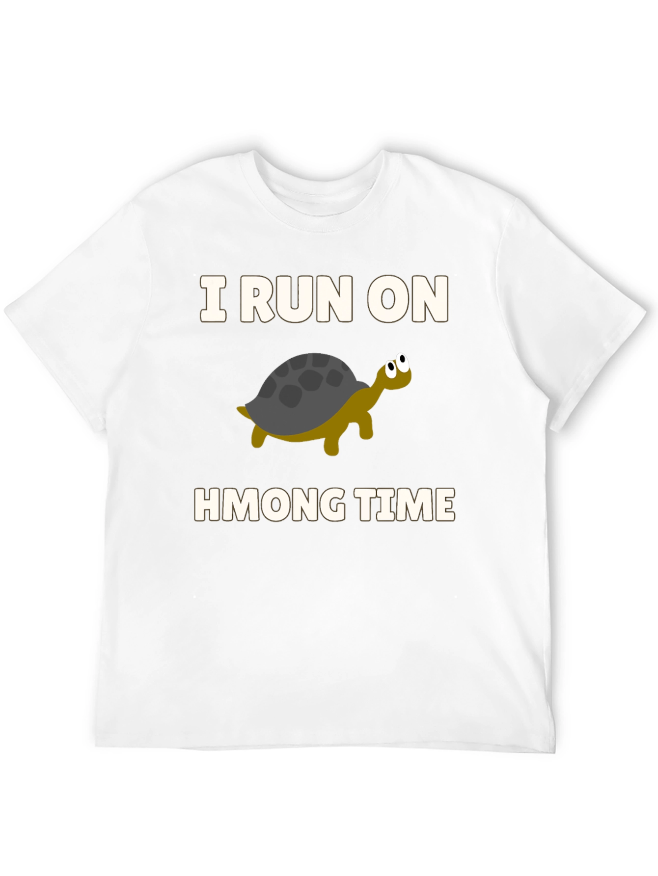 I Run on Hmong Time Turtle T-Shirt