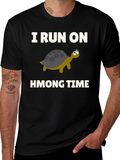 I Run on Hmong Time Turtle T-Shirt