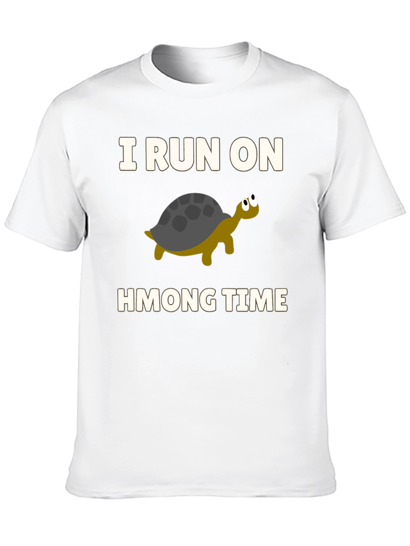 I Run on Hmong Time Turtle T-Shirt