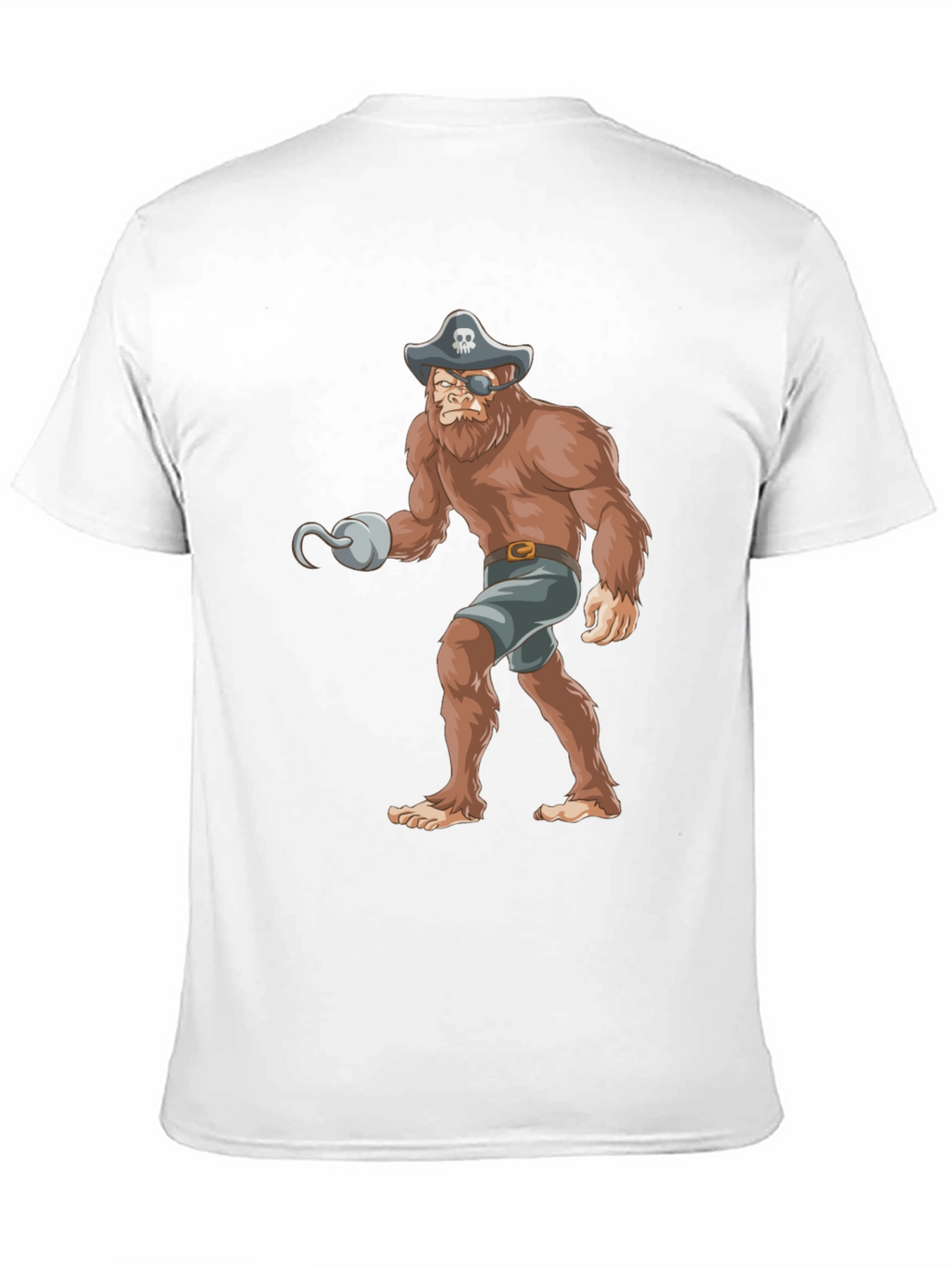 Pirate Bigfoot Graphic Tee - Black Cotton T-Shirt