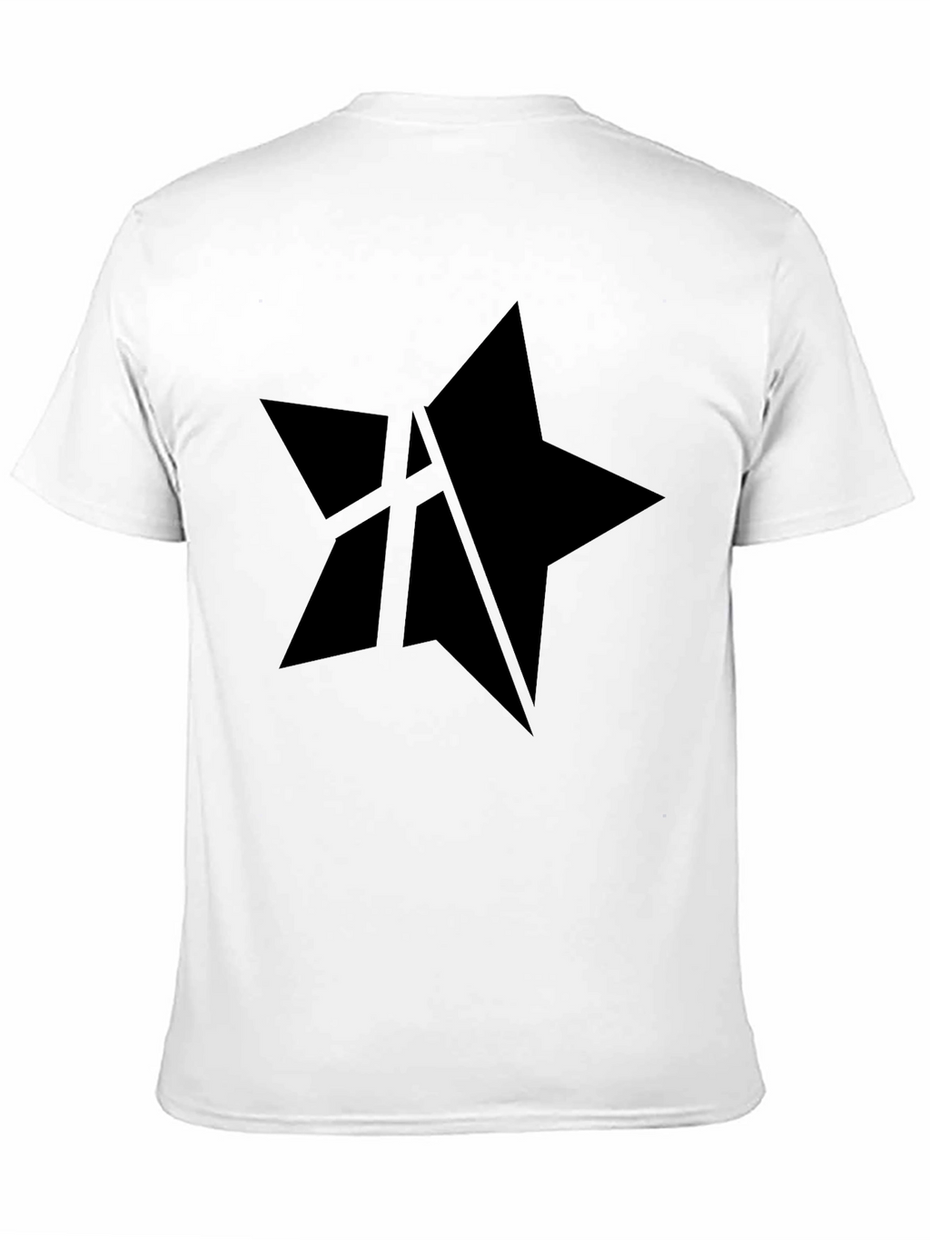 Mens Black Star Graphic Tee - Casual Style
