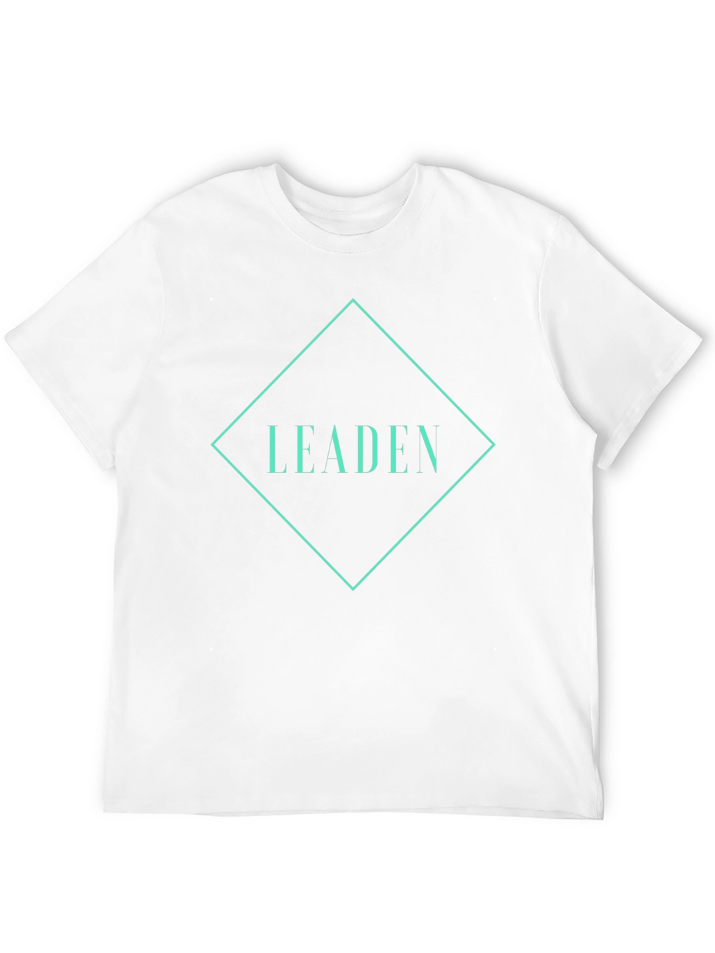 Leaden Graphic Tee - Modern Diamond Design Black T-Shirt