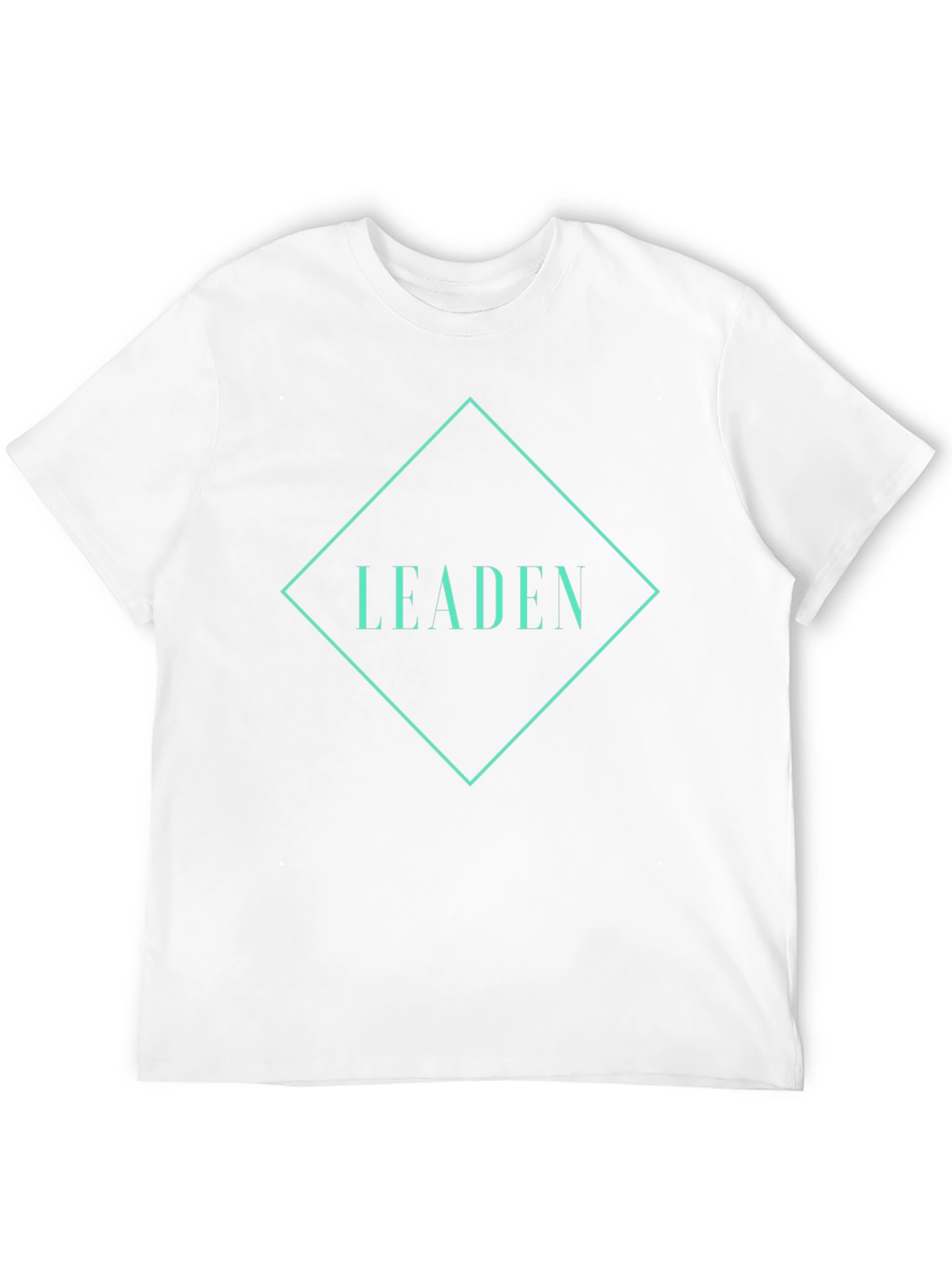 Leaden Graphic Tee - Modern Diamond Design Black T-Shirt
