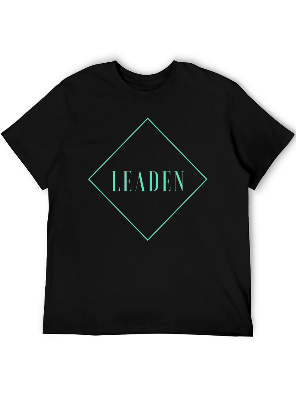 Leaden Graphic Tee - Modern Diamond Design Black T-Shirt