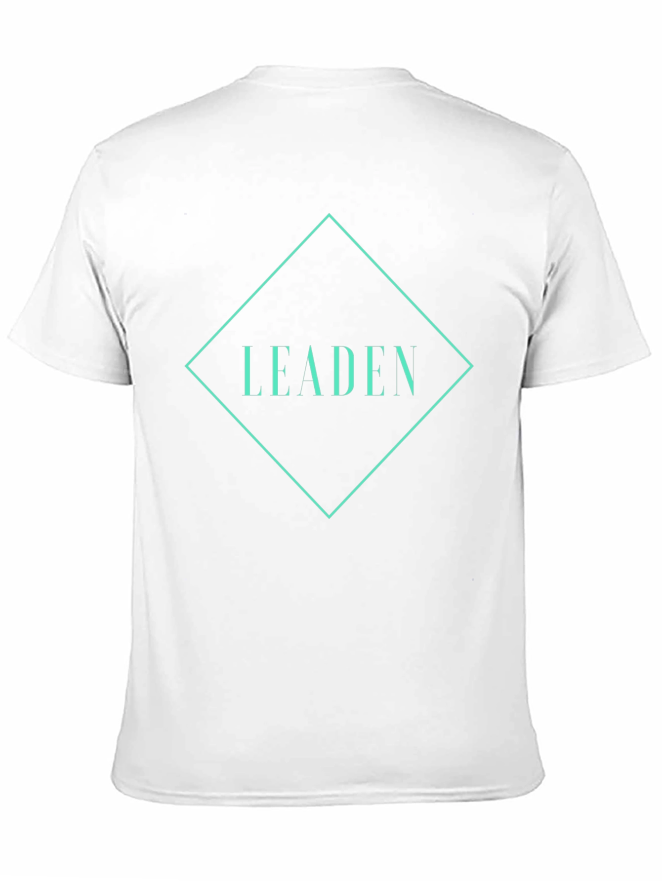 Leaden Graphic Tee - Modern Diamond Design Black T-Shirt