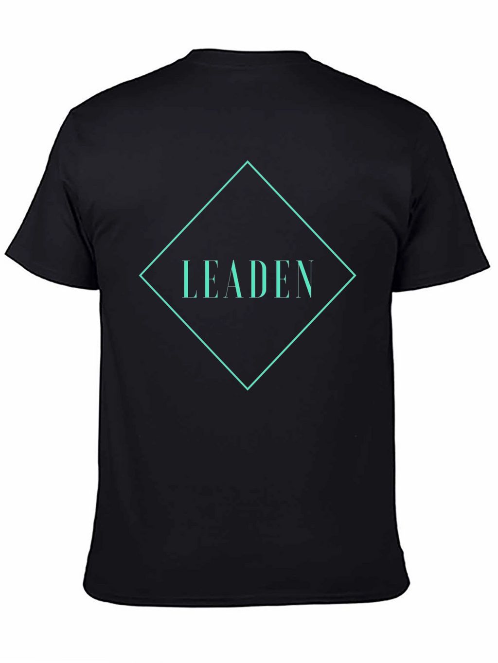 Leaden Graphic Tee - Modern Diamond Design Black T-Shirt