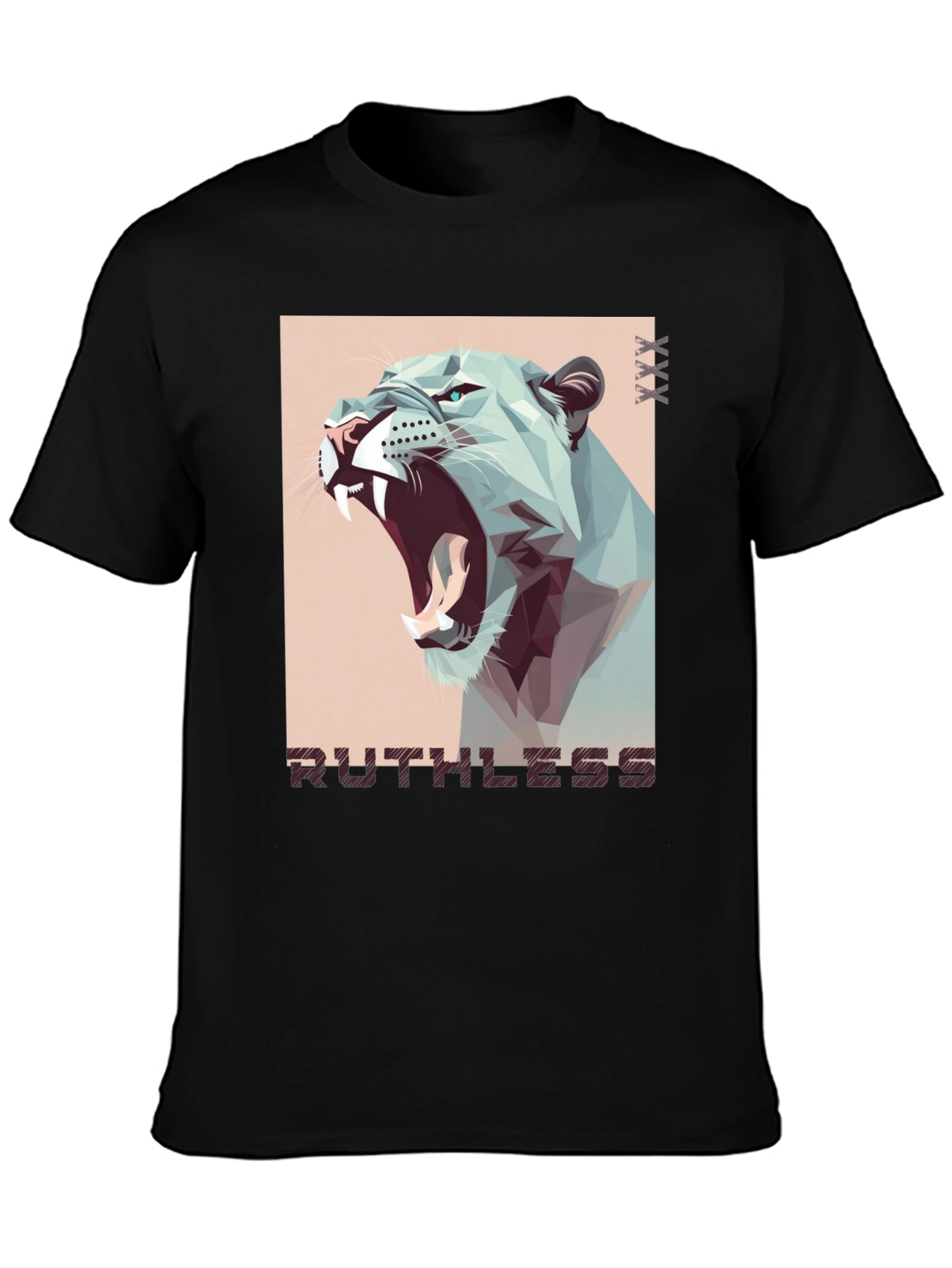 Ruthless Lion Graphic Tee - Mens Black T-Shirt
