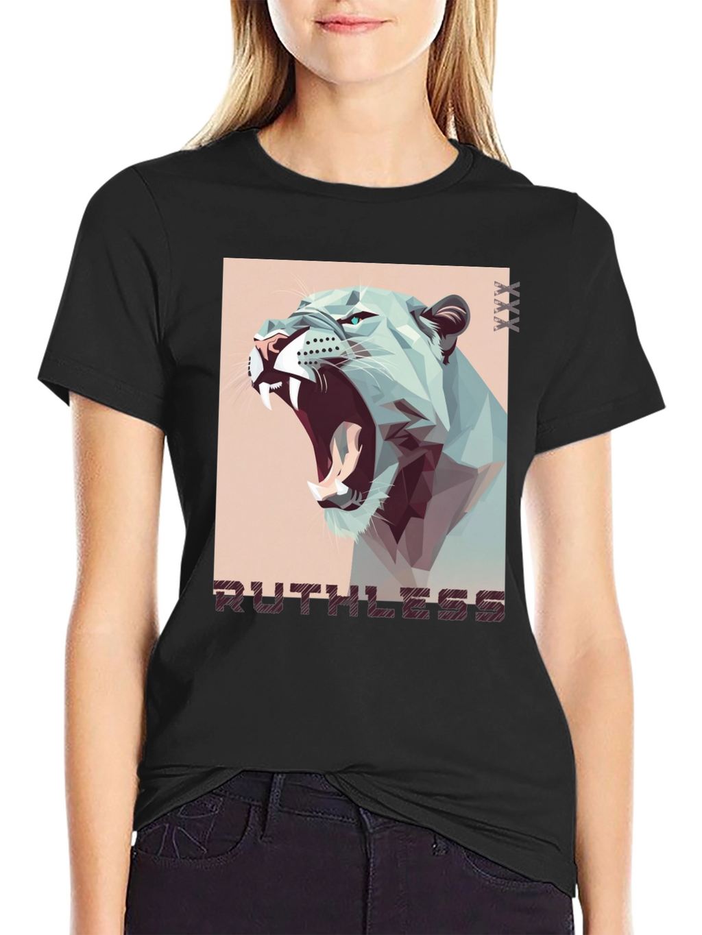 Ruthless Lion Graphic Tee - Mens Black T-Shirt