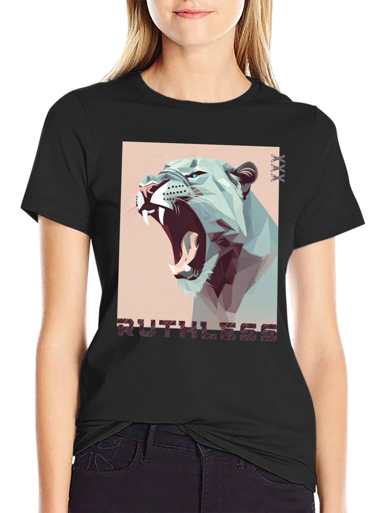 Ruthless Lion Graphic Tee - Mens Black T-Shirt
