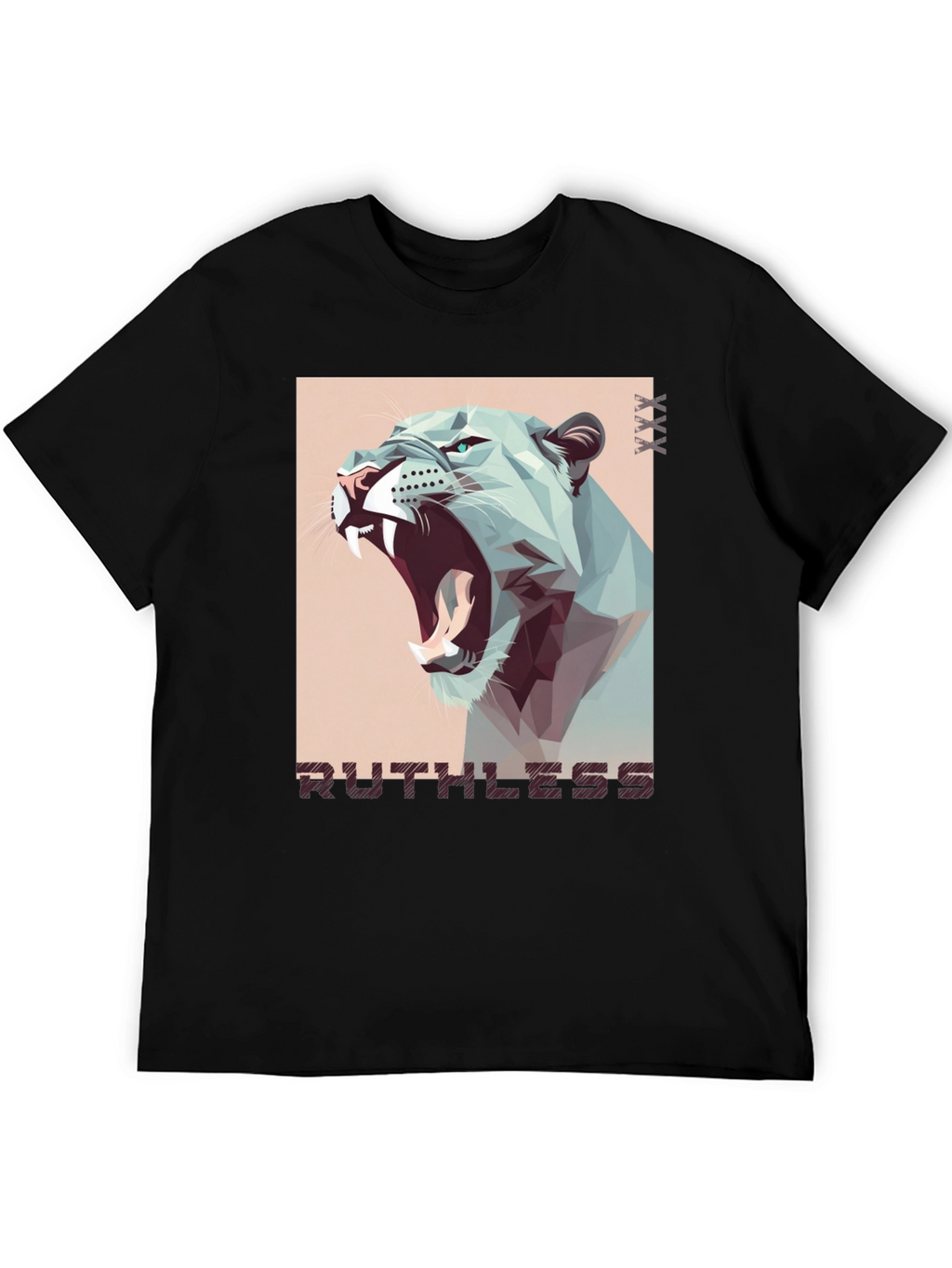 Ruthless Lion Graphic Tee - Mens Black T-Shirt