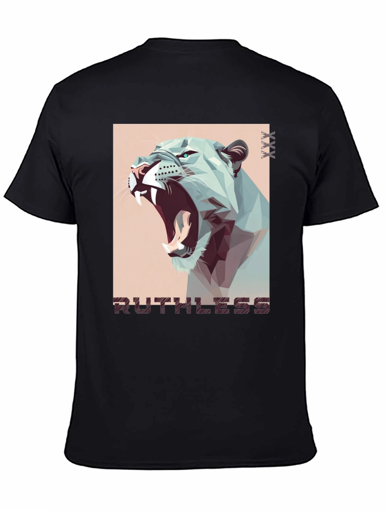 Ruthless Lion Graphic Tee - Mens Black T-Shirt