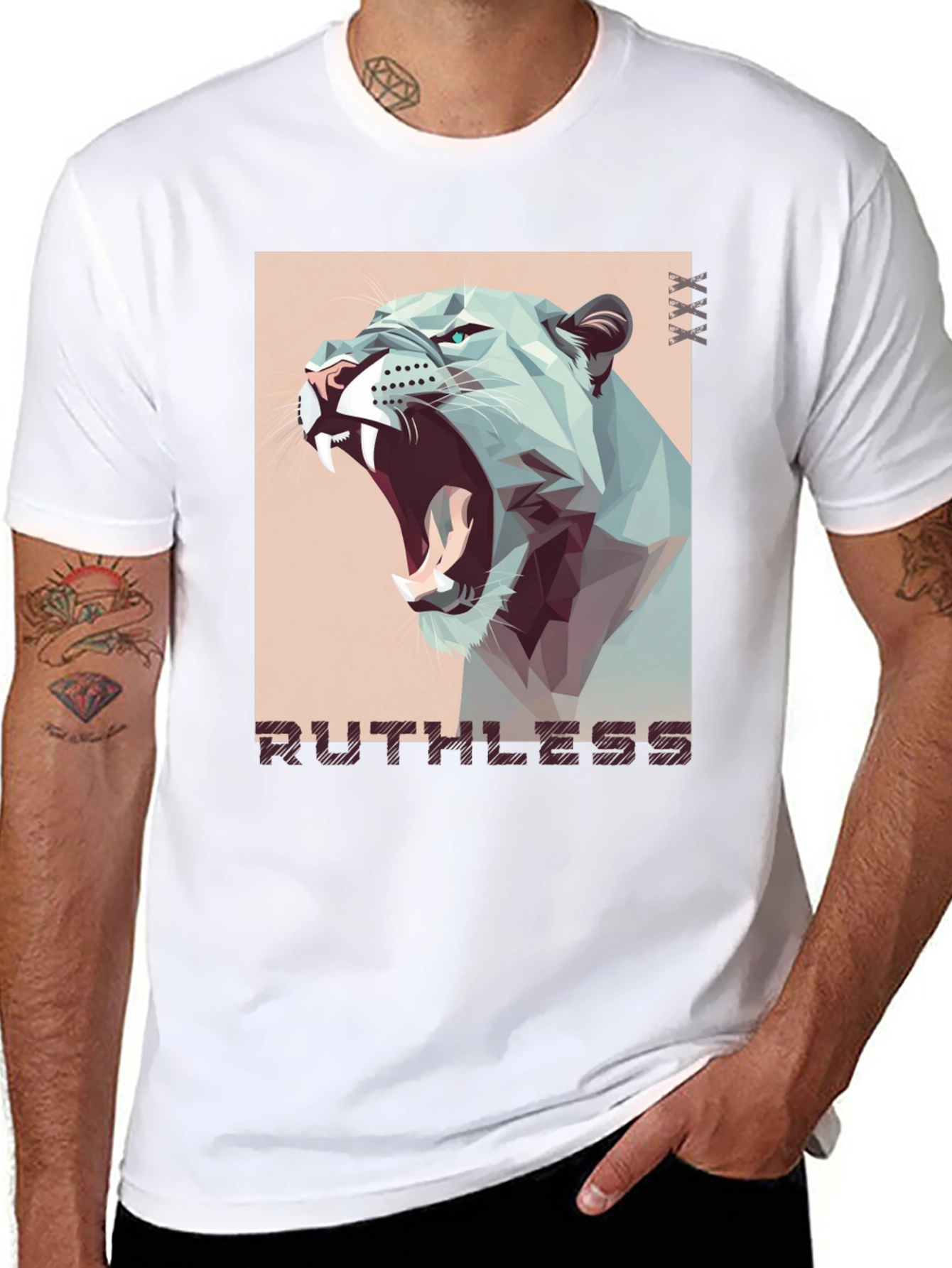 Ruthless Lion Graphic Tee - Mens Black T-Shirt