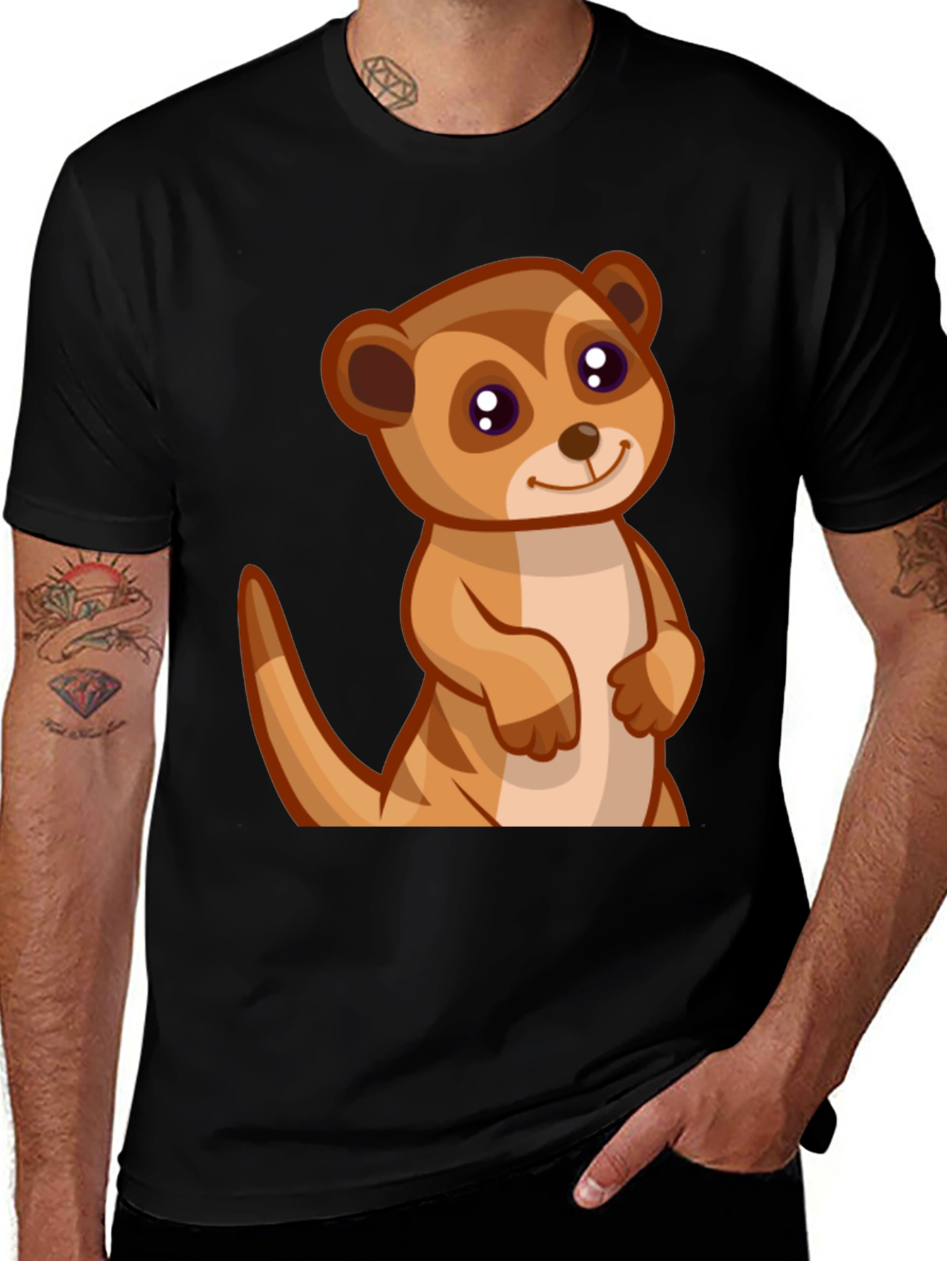 Cute Meerkat Graphic Tee - Soft Cotton Comfort