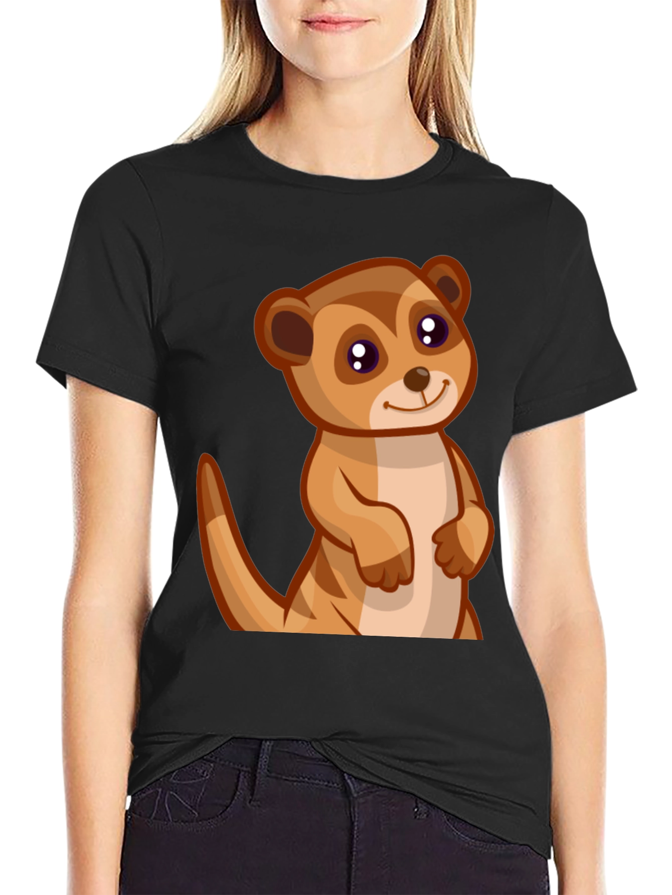 Cute Meerkat Graphic Tee - Soft Cotton Comfort