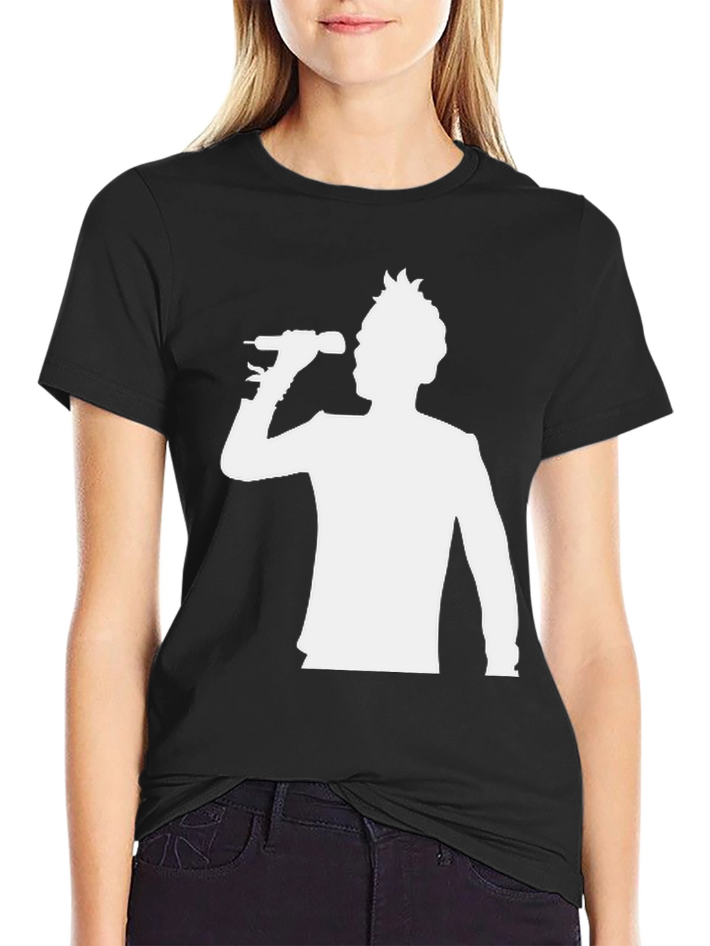 Singer Silhouette Black T-Shirt