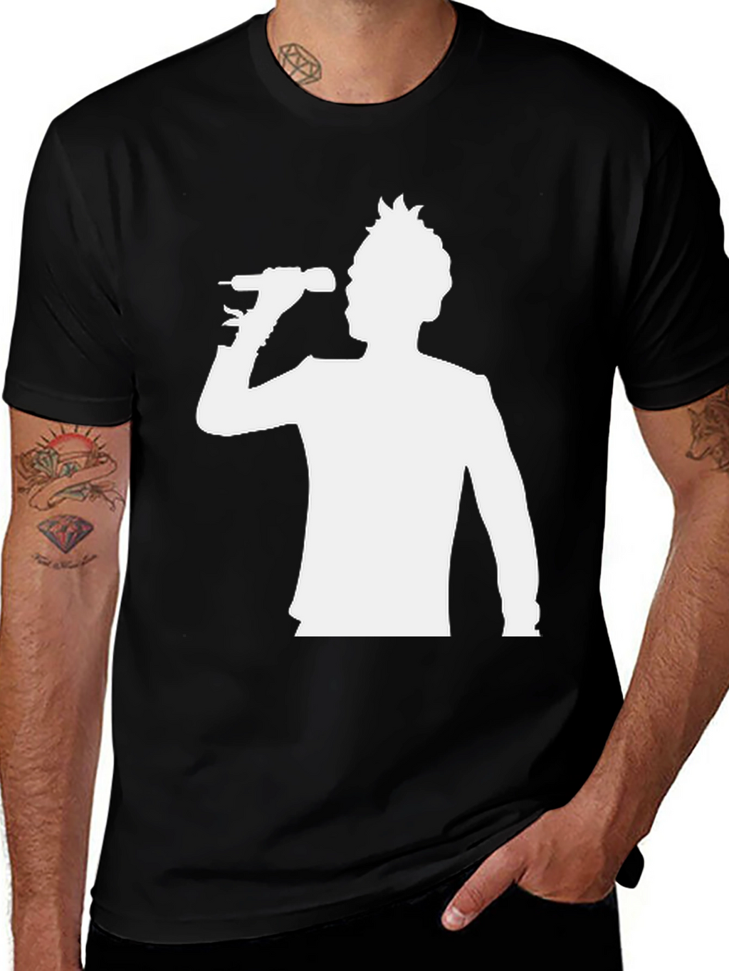 Singer Silhouette Black T-Shirt