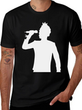 Singer Silhouette Black T-Shirt