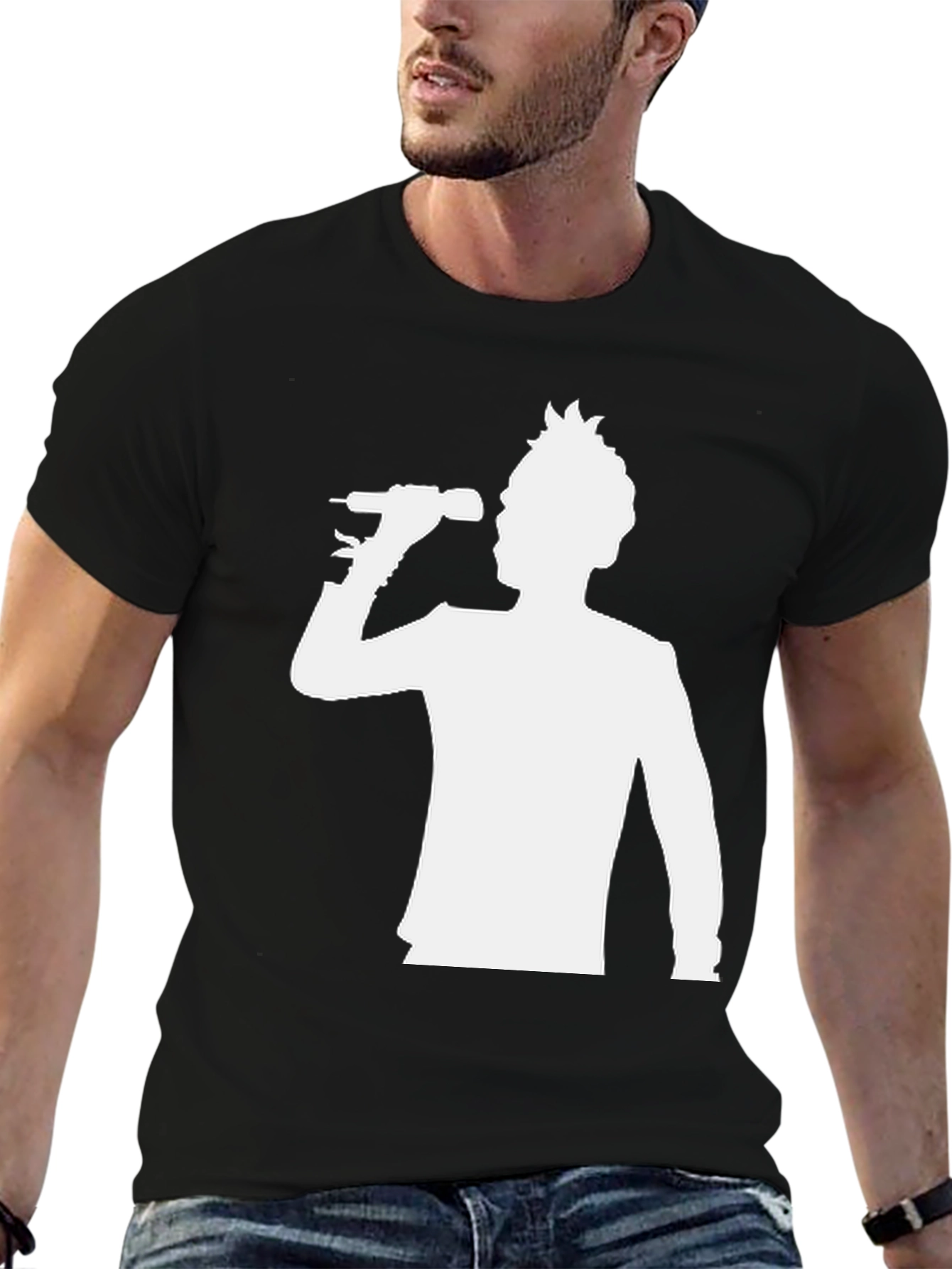 Singer Silhouette Black T-Shirt