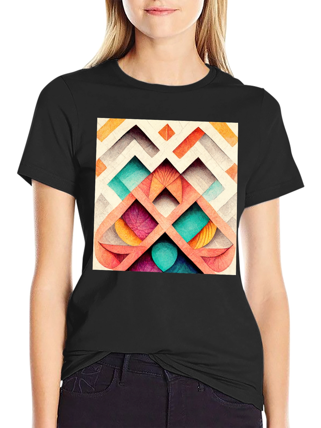 Abstract Geometric Pattern Tee
