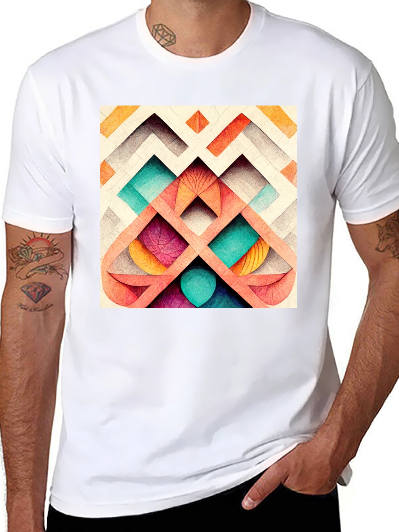 Abstract Geometric Pattern Tee