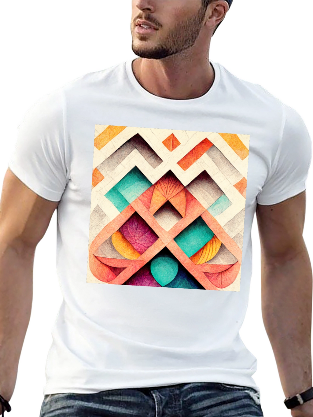 Abstract Geometric Pattern Tee